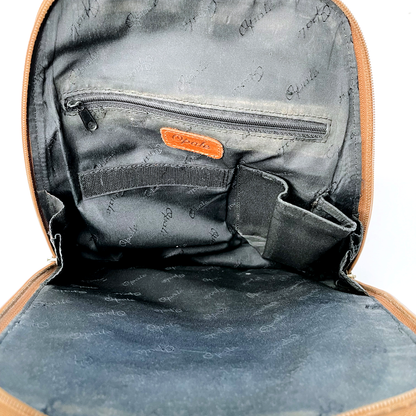 vintage opale tan leather backpack