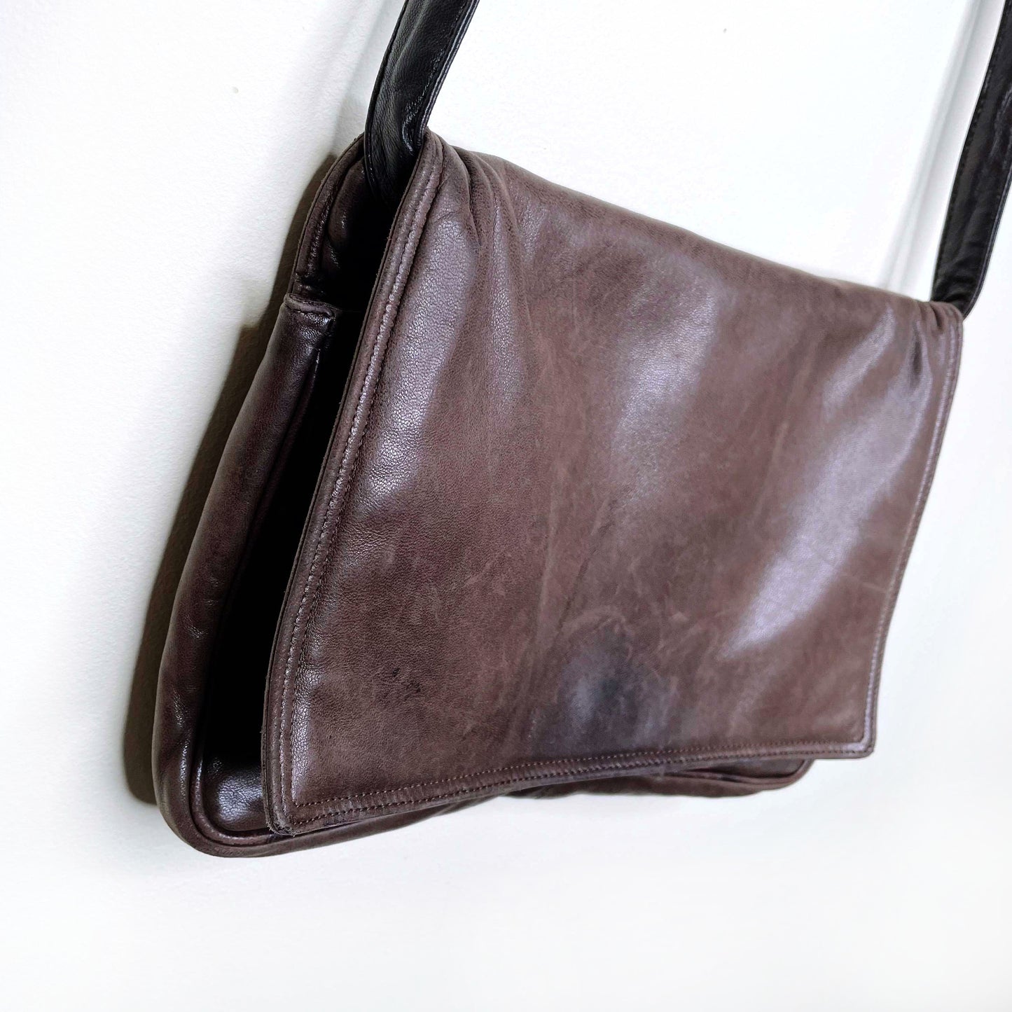 bottega veneta brown leather crossbody purse