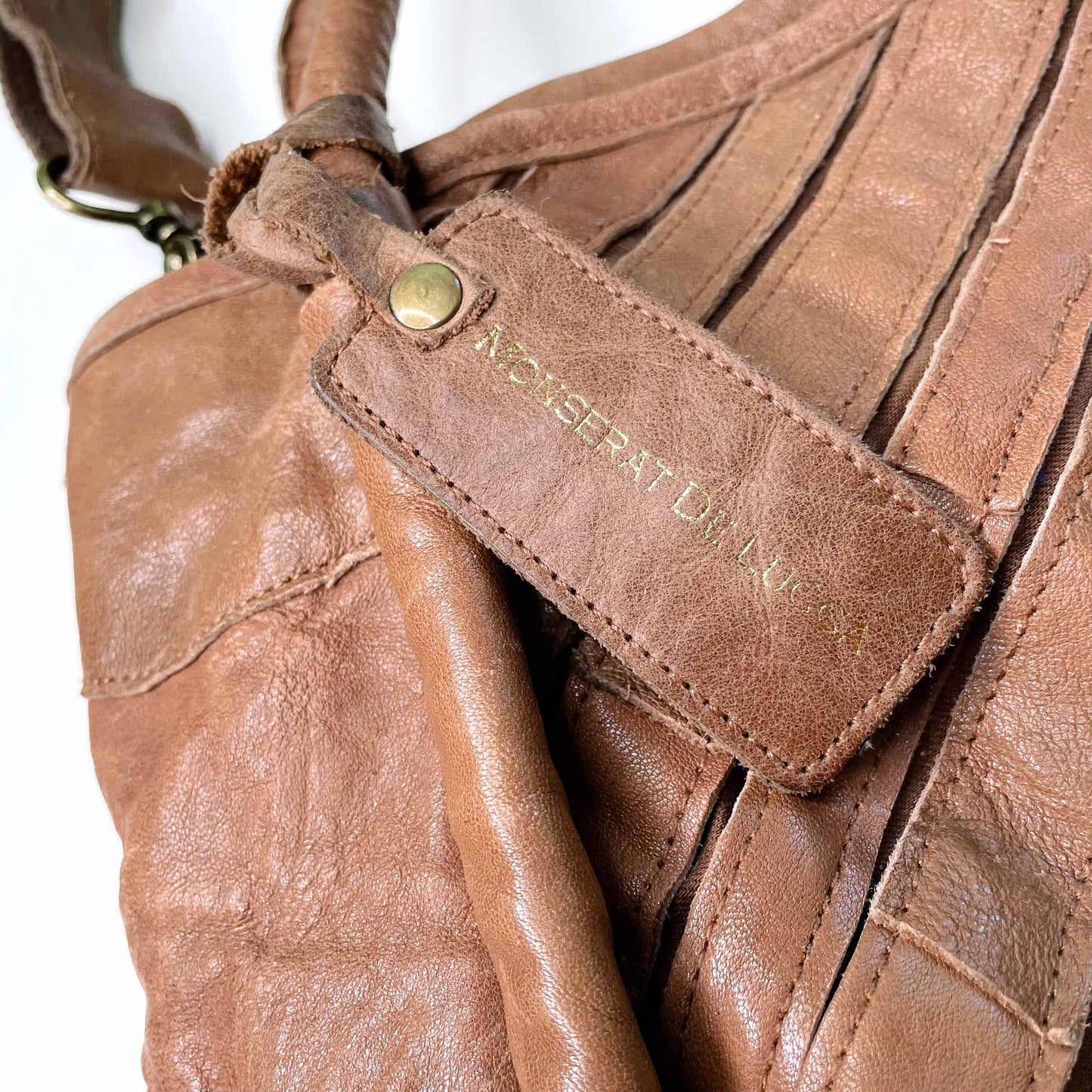 montserrat de lucca benecio diamond leather tote bag