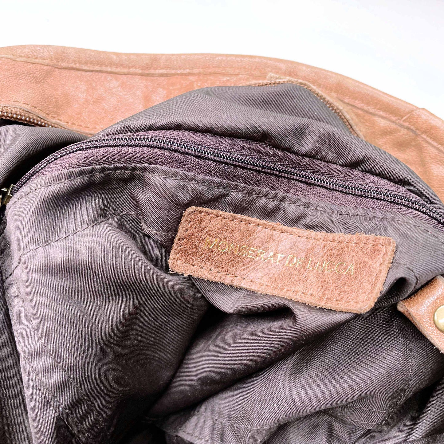 montserrat de lucca benecio diamond leather tote bag