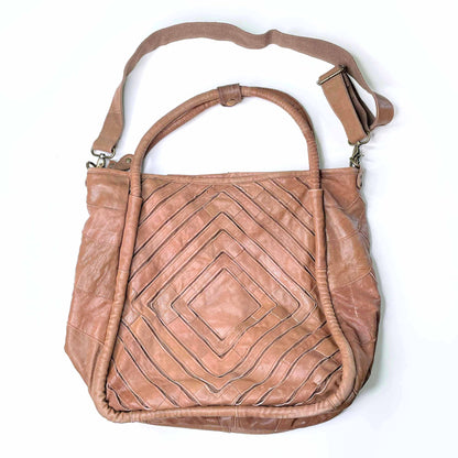 montserrat de lucca benecio diamond leather tote bag