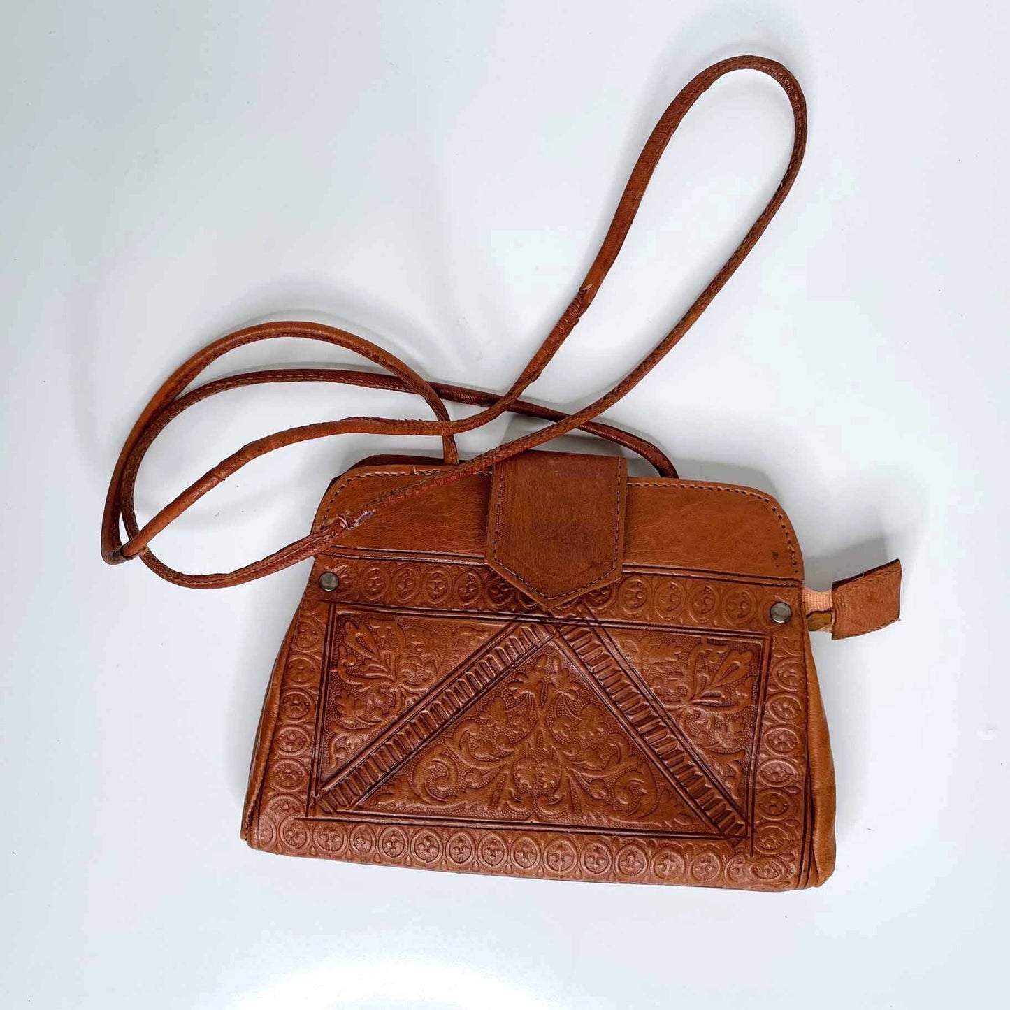 vintage tooled moroccan leather purse