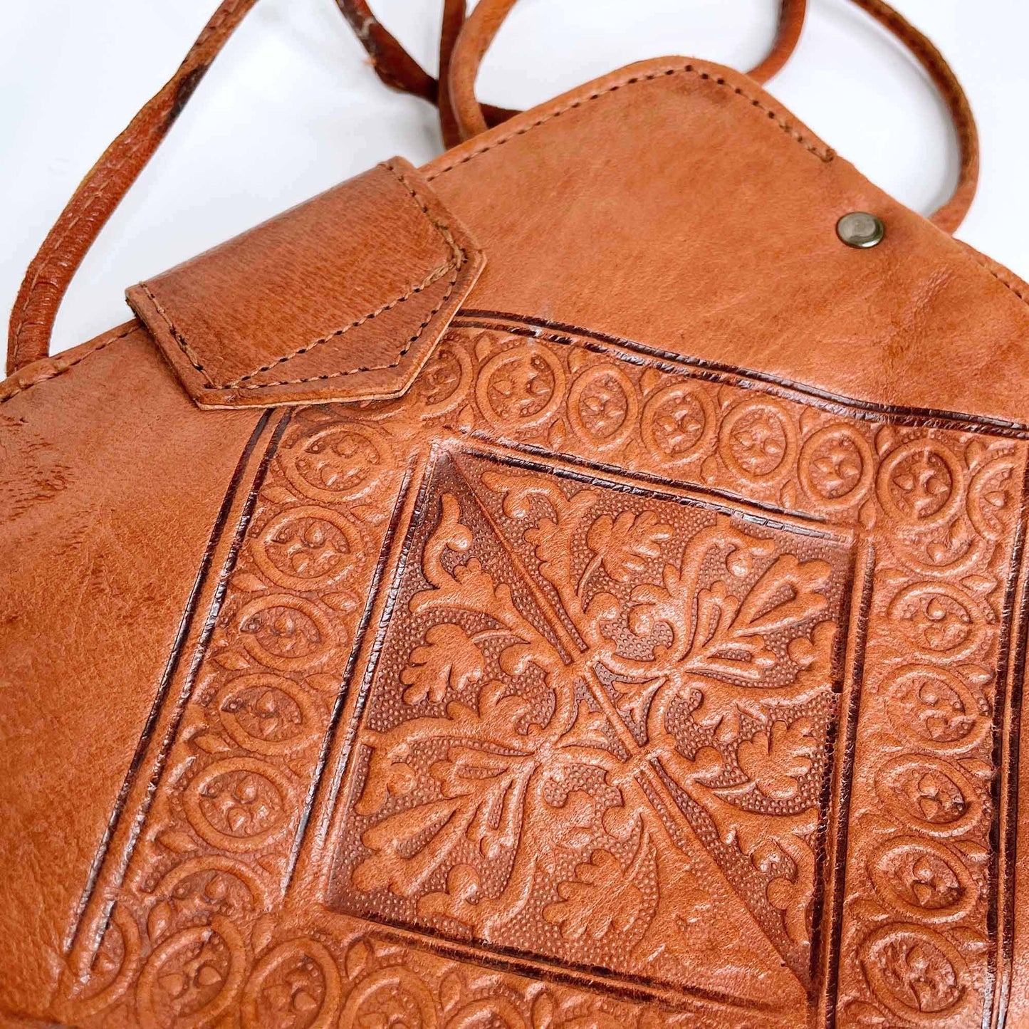 vintage tooled moroccan leather purse