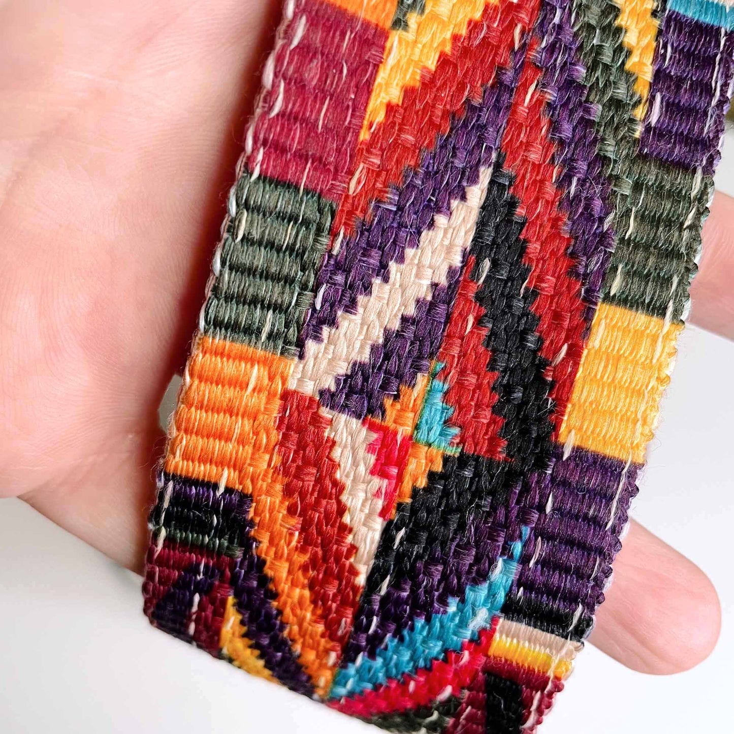 kathy ireland colour block vegan tote bag with boho woven strap