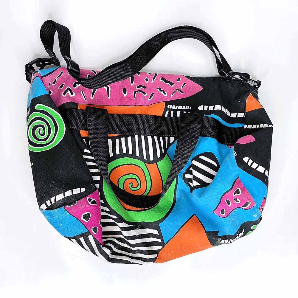 vintage 90's retro nuvo neon duffel bag