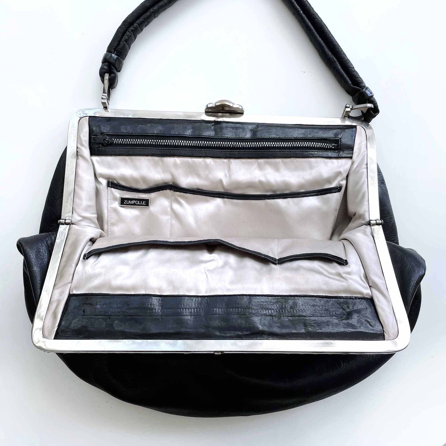 vintage 50's zumpolle embellished leather evening handbag