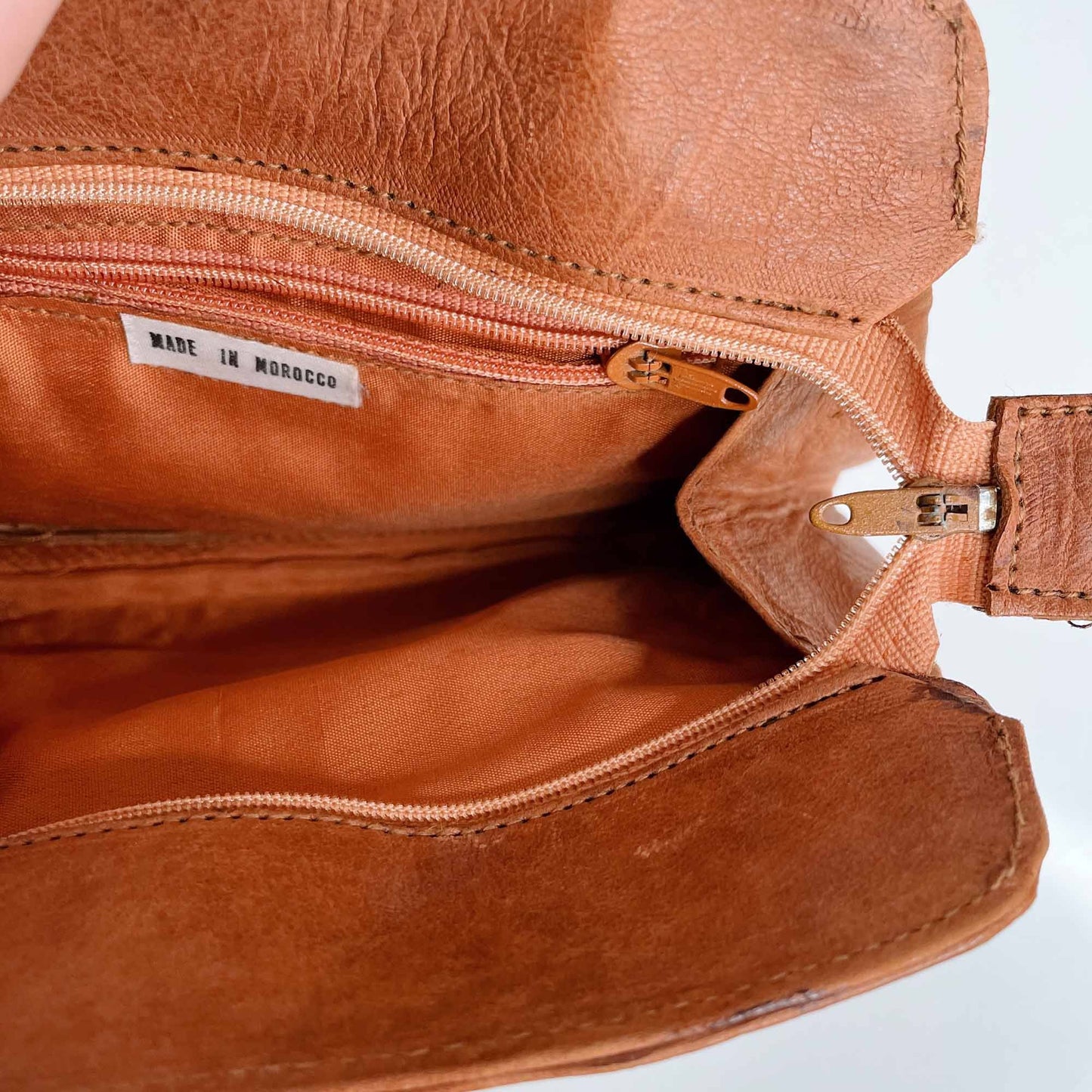 vintage tooled moroccan leather purse