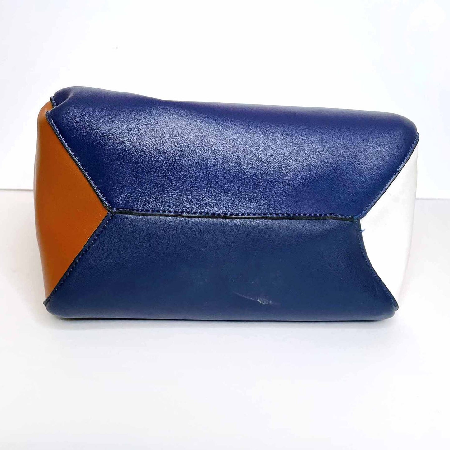 kathy ireland colour block vegan tote bag with boho woven strap