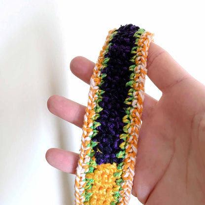 Bohemian crochet flower multi-colour cross body bag