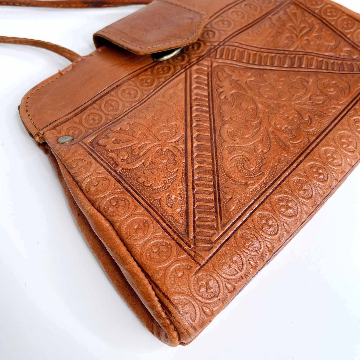 vintage tooled moroccan leather purse