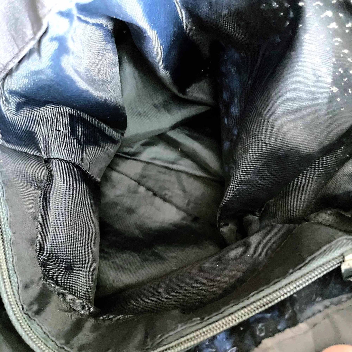 vintage navy blue boho crochet beach bag