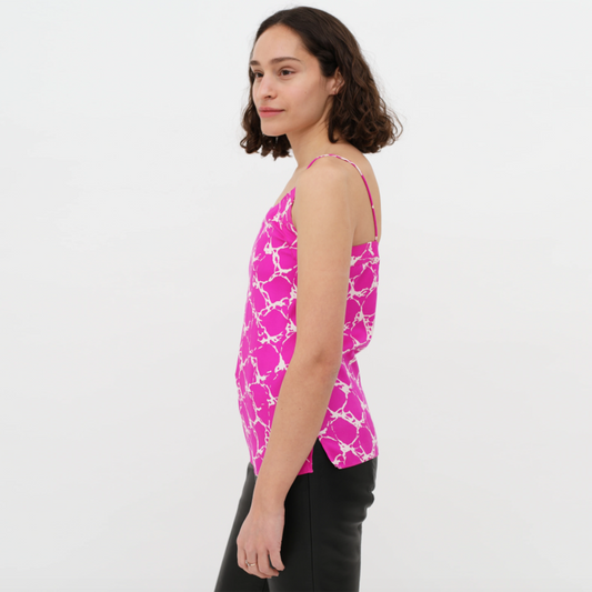 balenciaga silk pink camisole tank - size 36