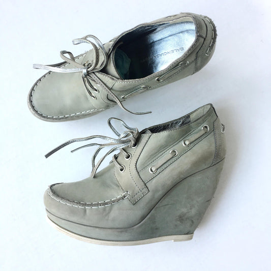 Balenciaga Paris leather loafer wedge - size 37