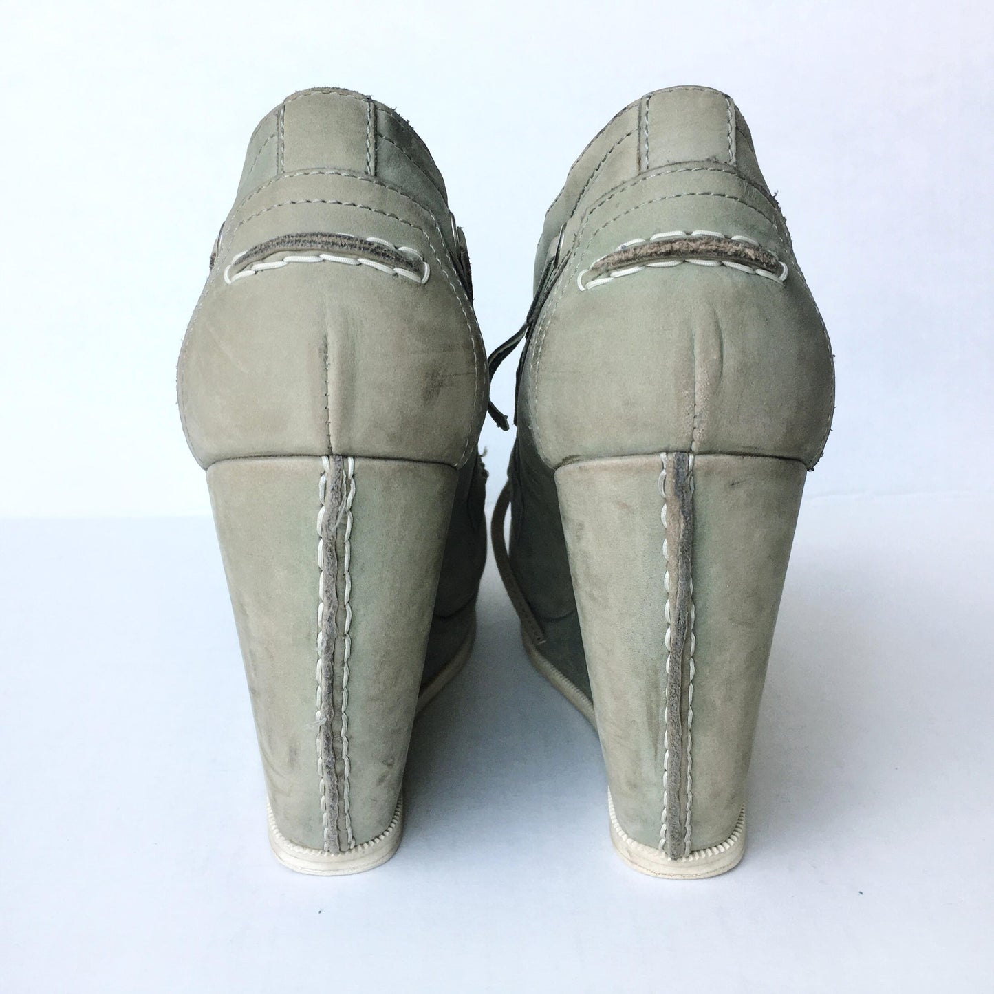 Balenciaga Paris leather loafer wedge - size 37