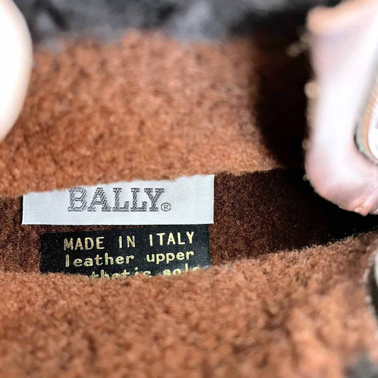 nwot bally brown shearling front zipper ankle boots - size 5