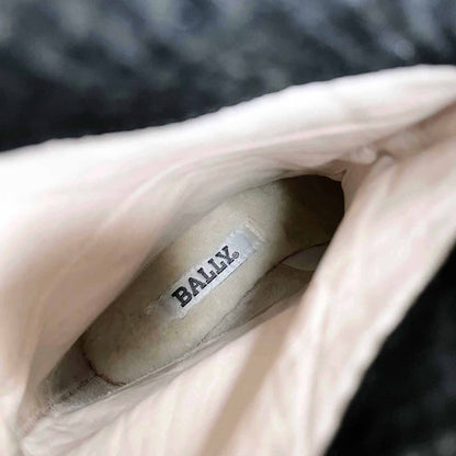 nwot bally slim black leather short fold over boots - size 5