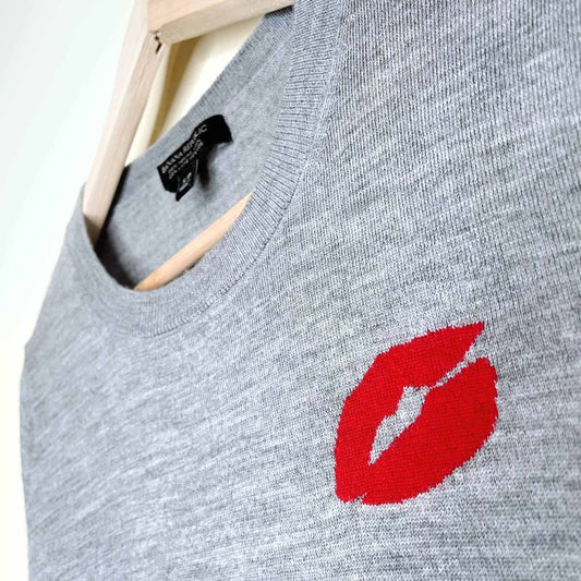 banana republic tippi merino wool lips sweater - size small