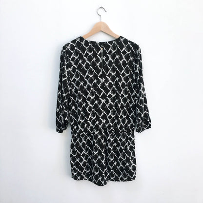 Banana Republic faux-wrap long sleeve romper - size 4