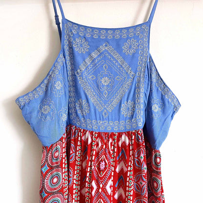 Patrons of Peace embroidered boho sun dress - size Small