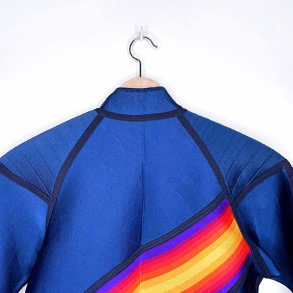 bare rainbow long sleeve wetsuit top - size medium