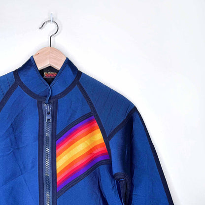 bare rainbow long sleeve wetsuit top - size medium
