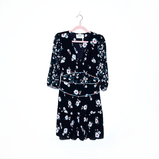 ba&sh floral belize noir dress - size 0