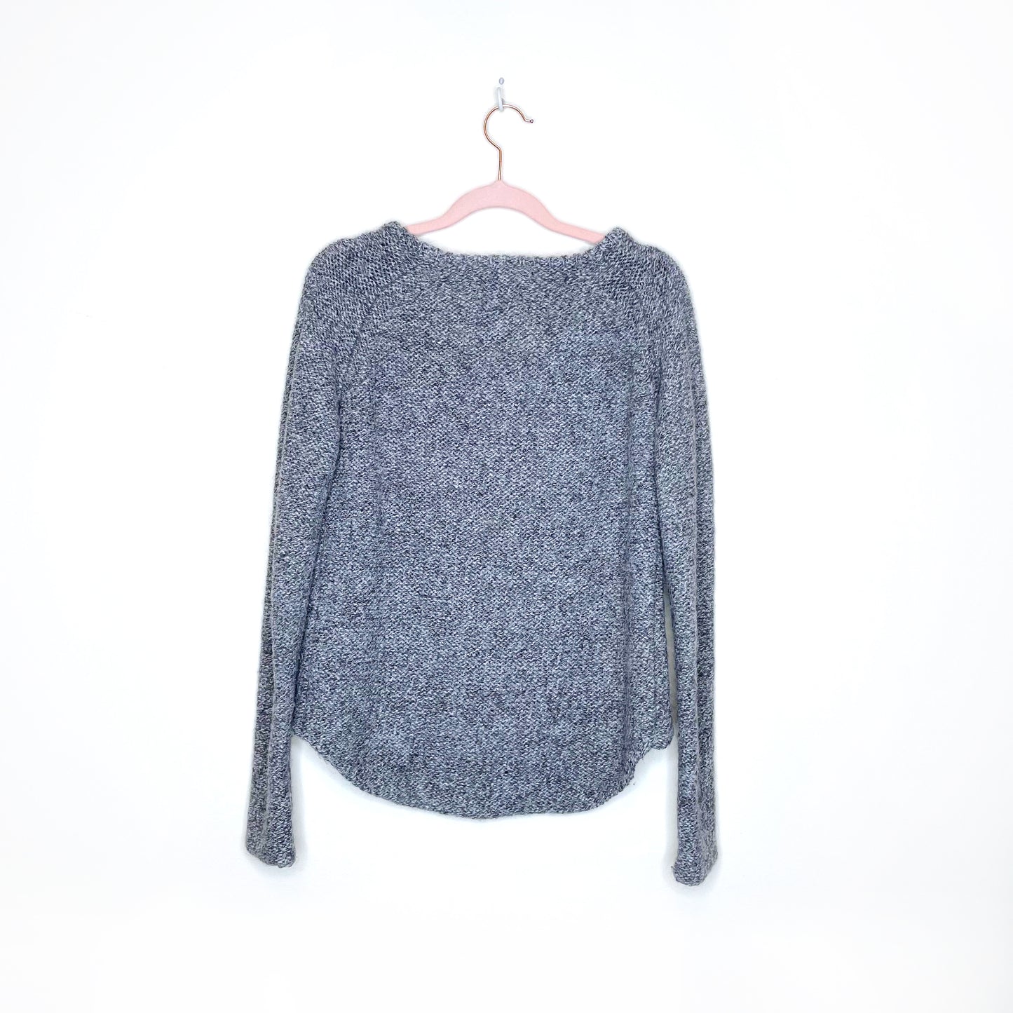 ba&sh grey v-neck hi lo alpaca-wool sweater - size 0