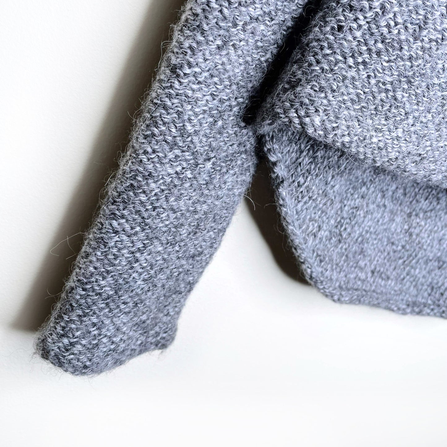 ba&sh grey v-neck hi lo alpaca-wool sweater - size 0