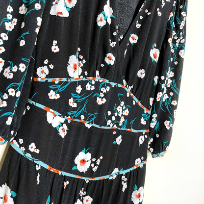 ba&sh floral belize noir dress - size 0