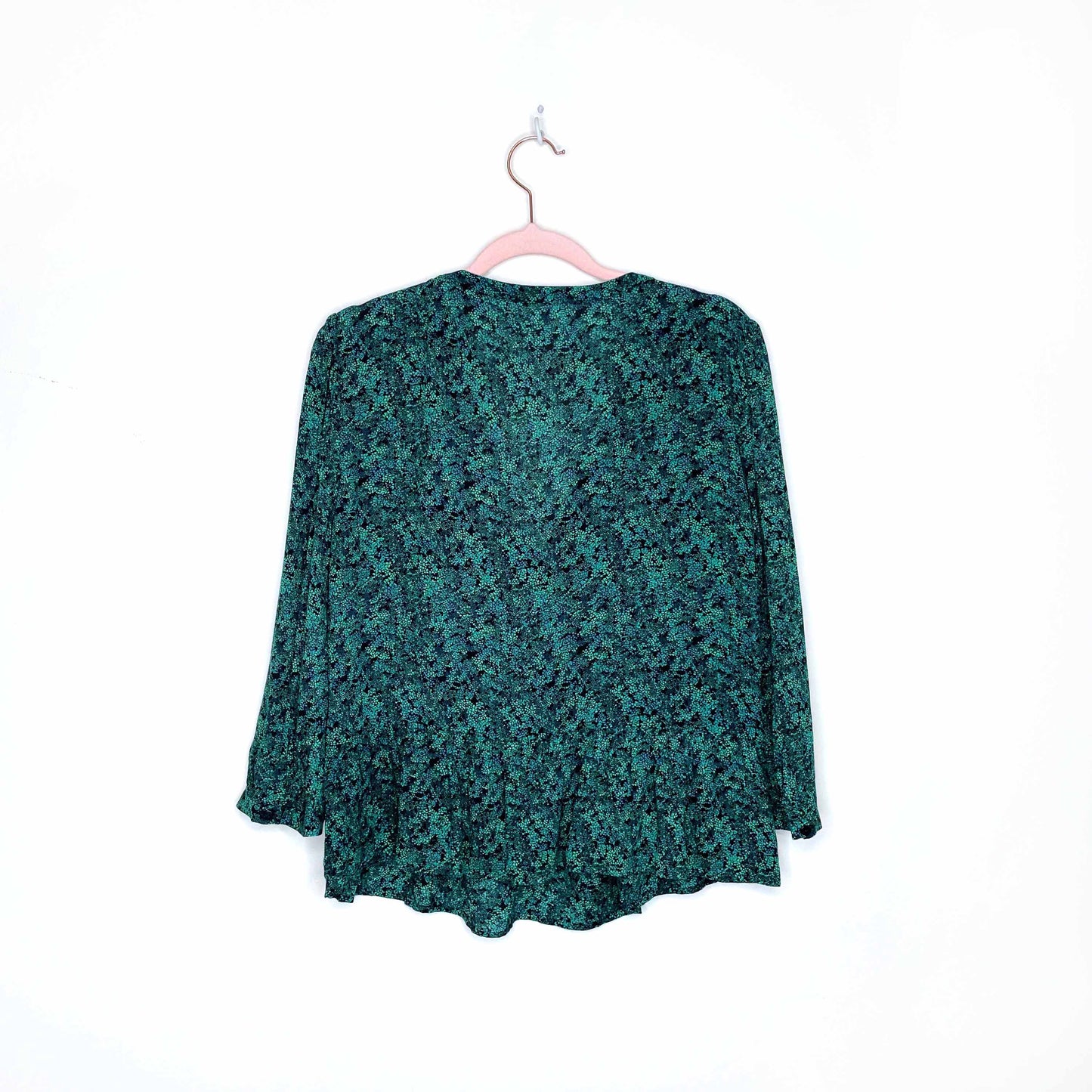 ba&sh nelly top vert floral peasant blouse - size large
