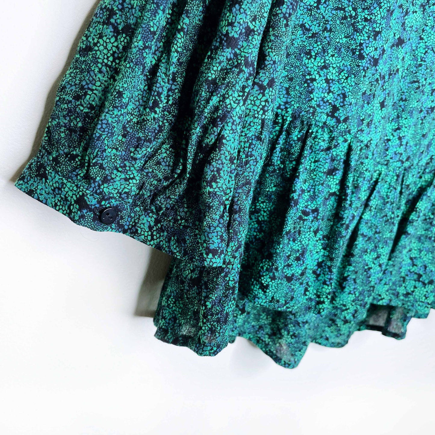 ba&sh nelly top vert floral peasant blouse - size large