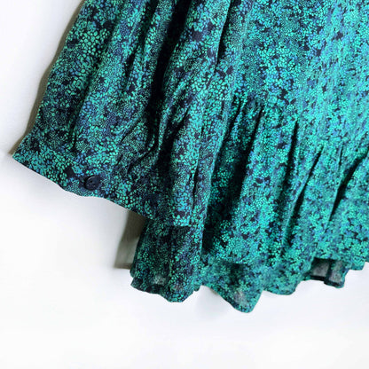 ba&sh nelly top vert floral peasant blouse - size large