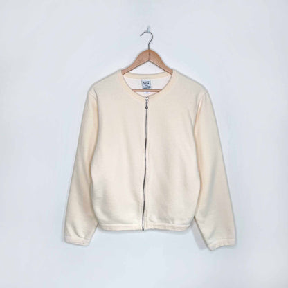 vintage bayou cotton zip-up sweatshirt - size medium