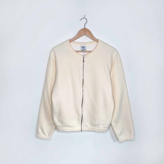 vintage bayou cotton zip-up sweatshirt - size medium