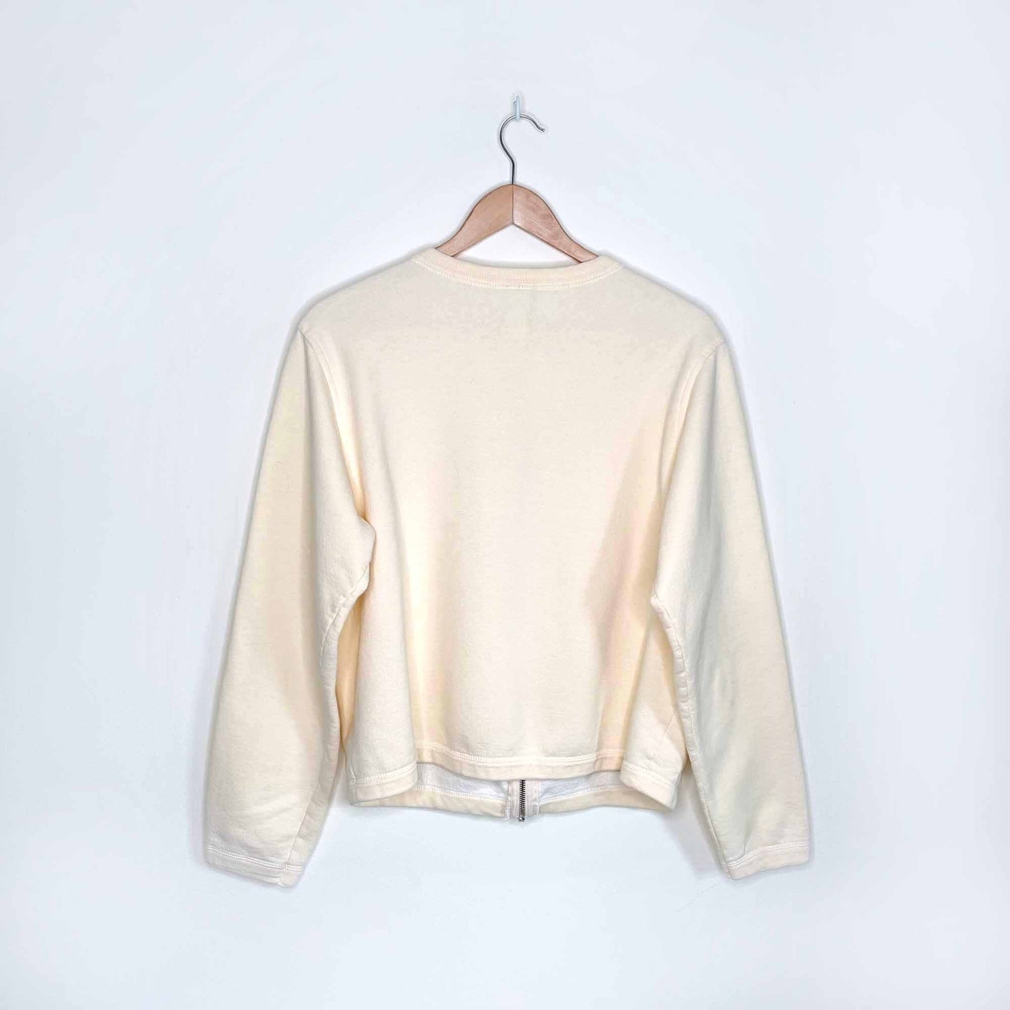 vintage bayou cotton zip-up sweatshirt - size medium