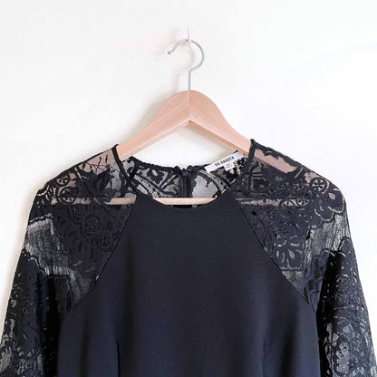 BB Dakota Yale black lace fit and flare skater dress - size Medium