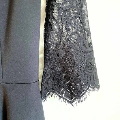 BB Dakota Yale black lace fit and flare skater dress - size Medium