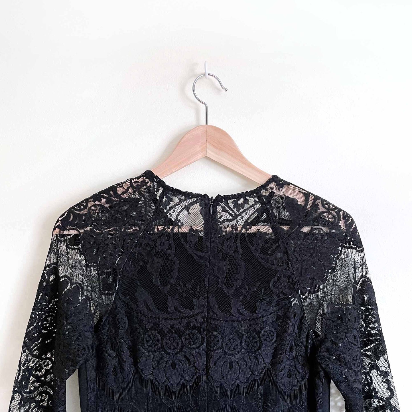 BB Dakota Yale black lace fit and flare skater dress - size Medium