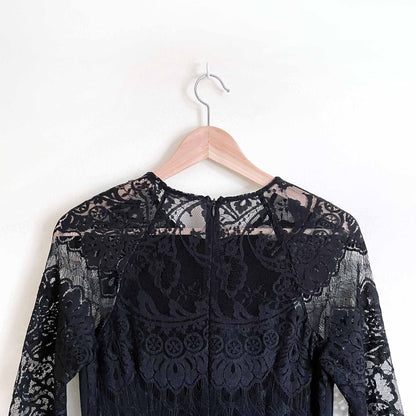 BB Dakota Yale black lace fit and flare skater dress - size Medium