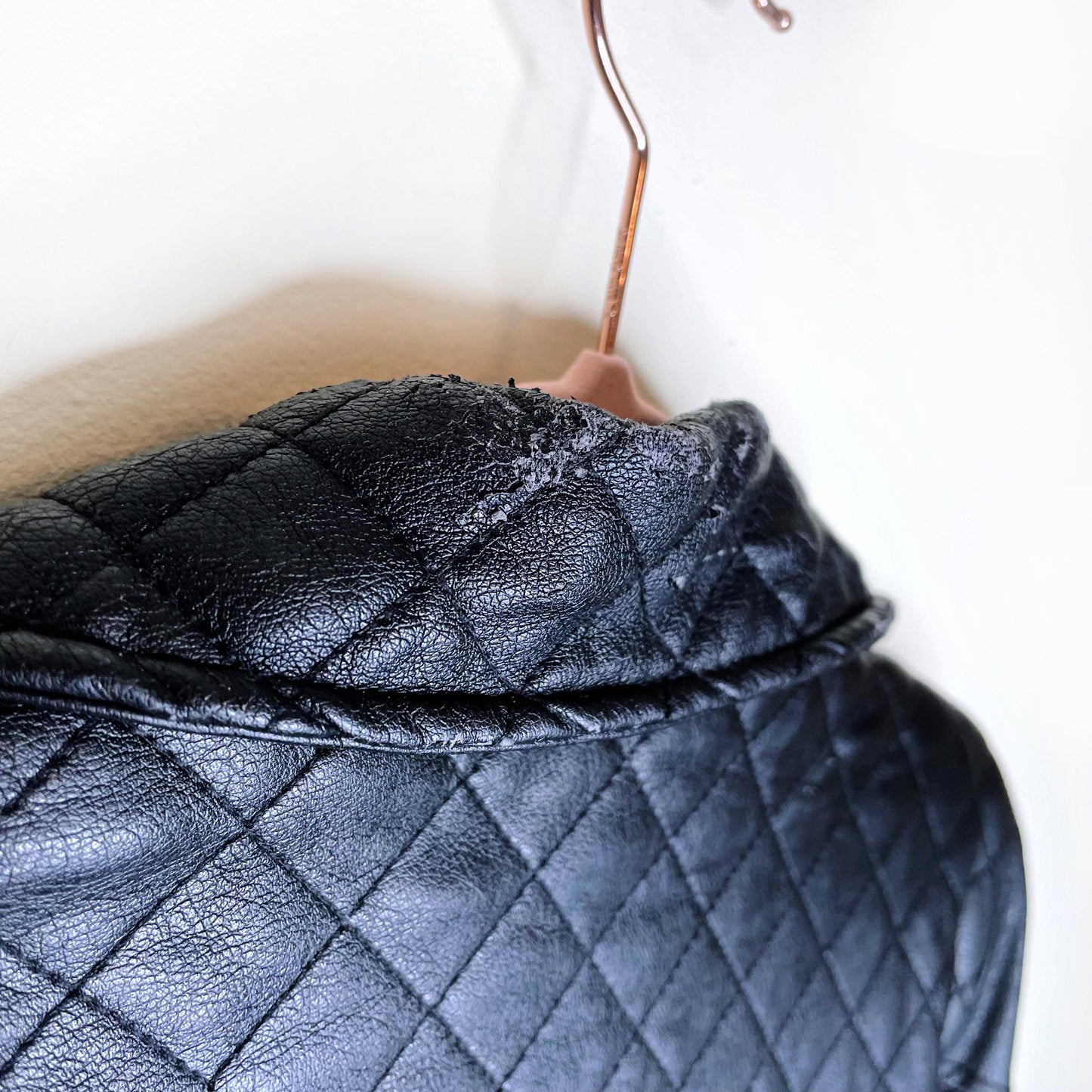 bcbgeneration quilted faux leather moto jacket - size small