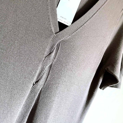 nwt BCBG short sleeve twisted knit v-neck dress - size Large
