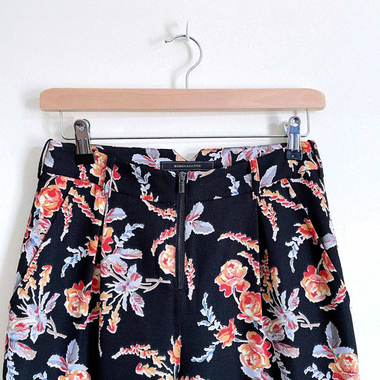 bcbg landon floral high rise trouser - size xxs