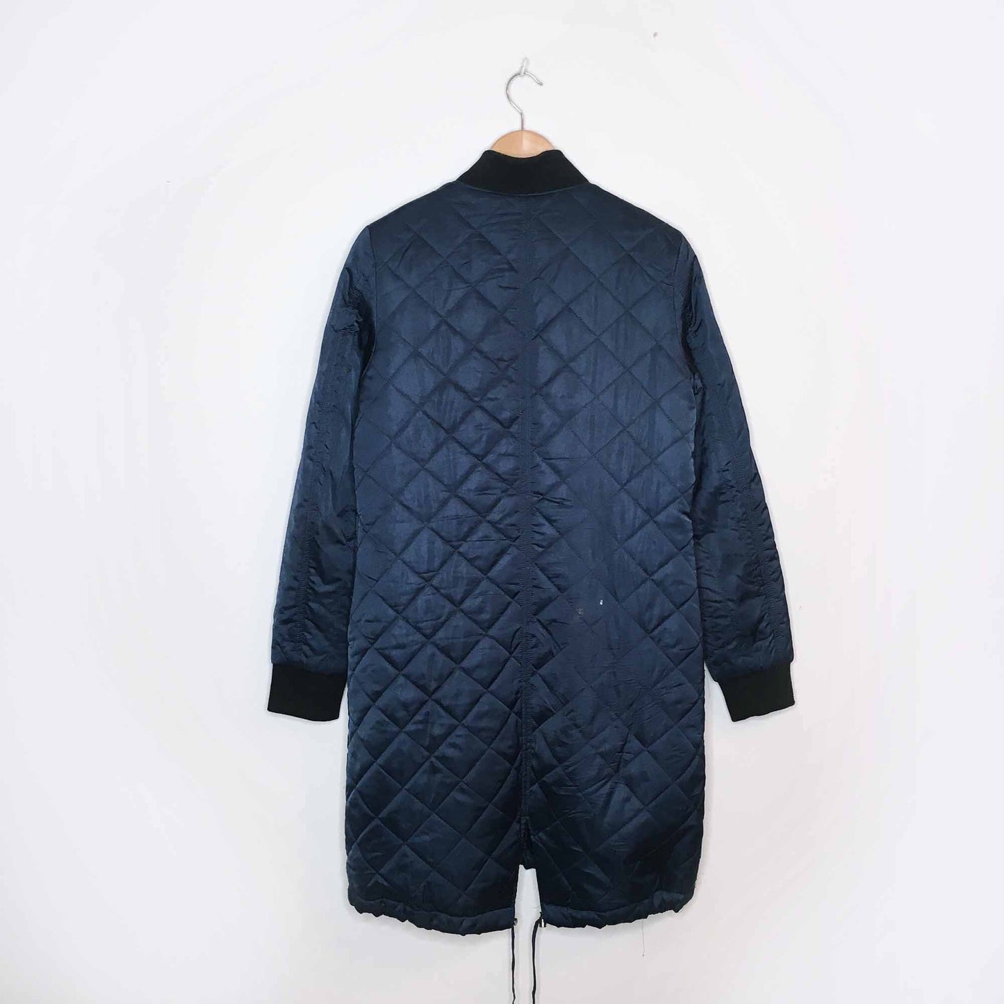 BCBGeneration collarless quilted jacket with faux fur lining - size xs