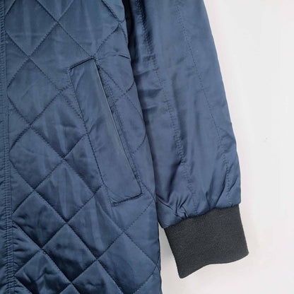 BCBGeneration collarless quilted jacket with faux fur lining - size xs