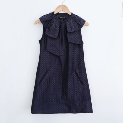 BCBG Jacquard Dress with Ruffle Collar - size XS