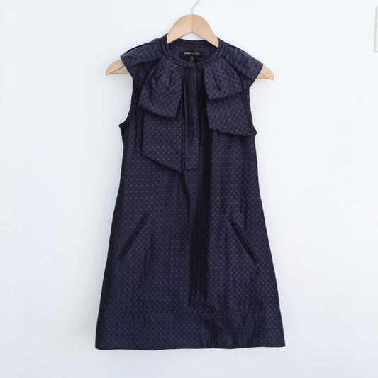 BCBG Jacquard Dress with Ruffle Collar - size XS