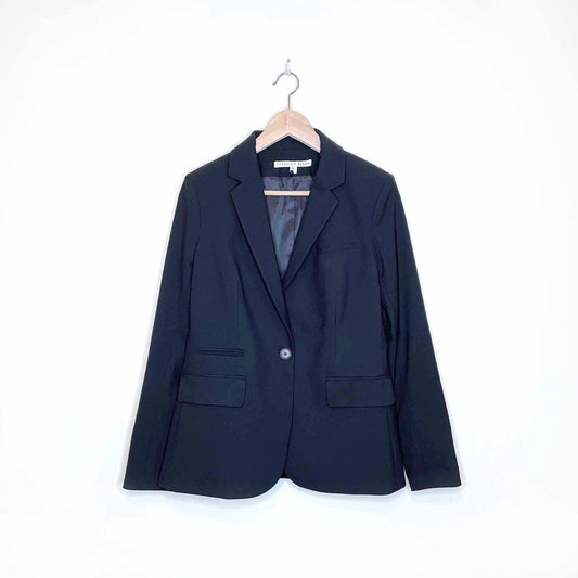 veronica beard black double breasted wool jacket - size 6