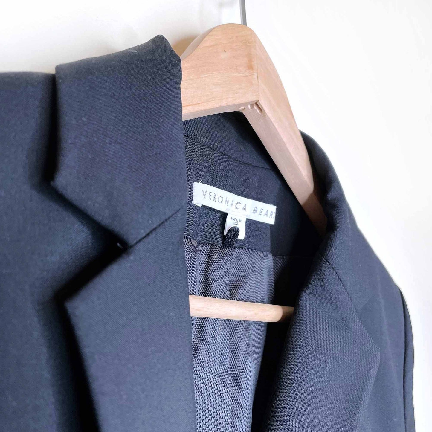 veronica beard black double breasted wool jacket - size 6