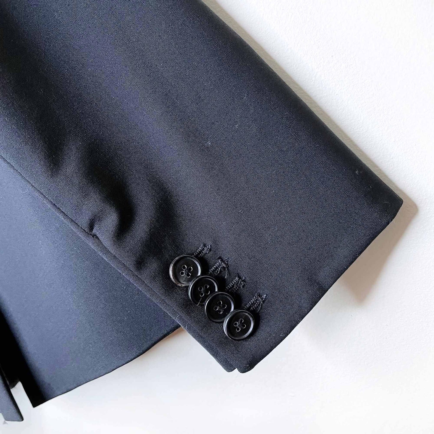 veronica beard black double breasted wool jacket - size 6