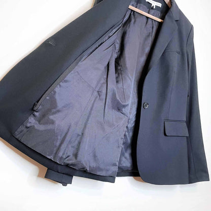 veronica beard black double breasted wool jacket - size 6